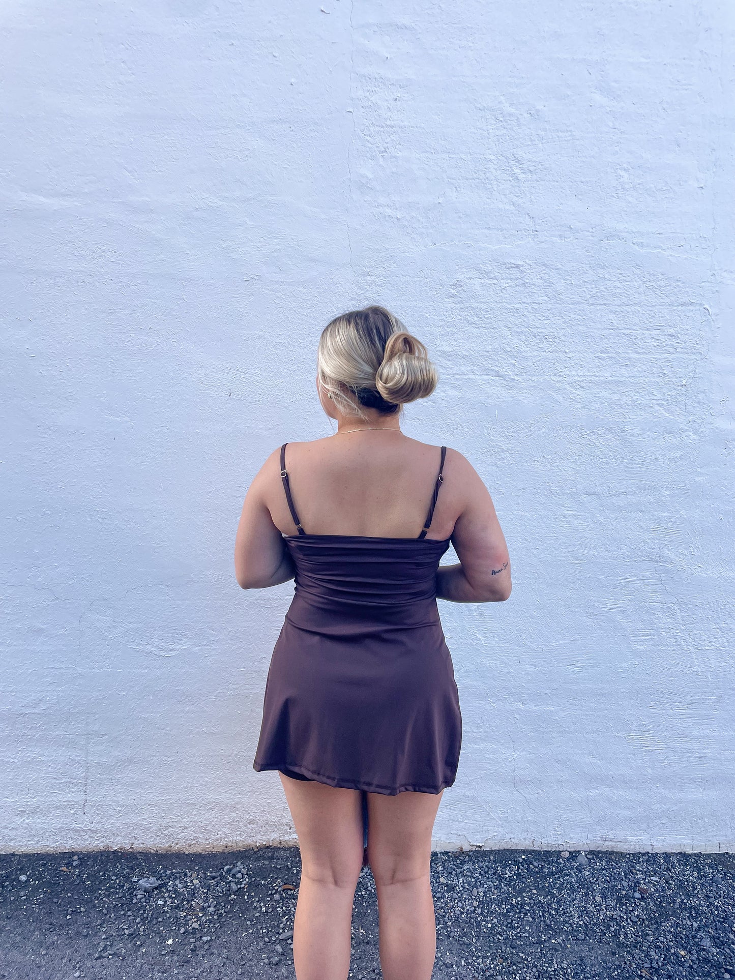 Brown Sweetheart Dress