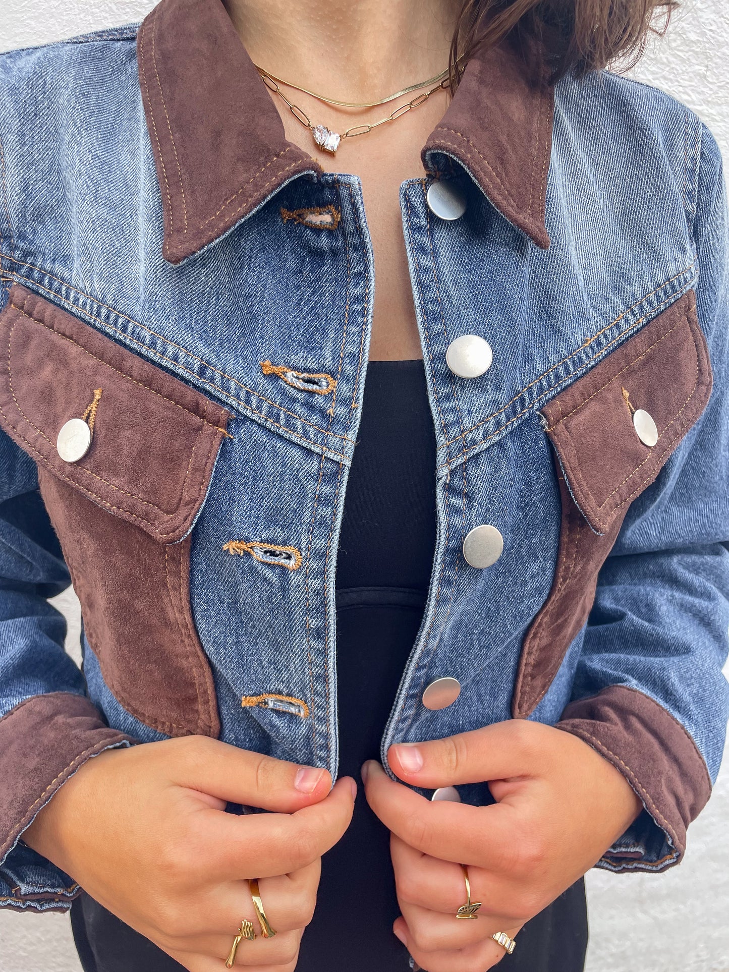 Suede and Denim Jacket