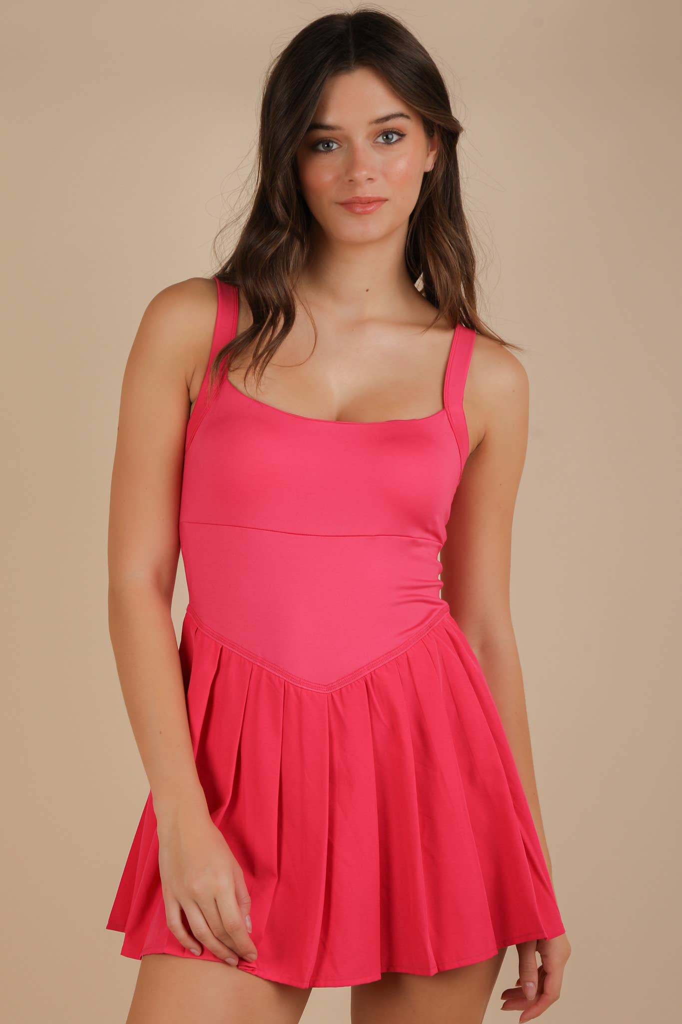 Pleated Activewear Dress