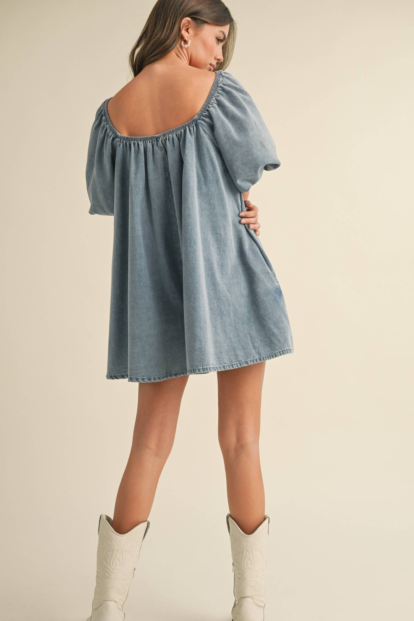 Denim Babydoll Romper