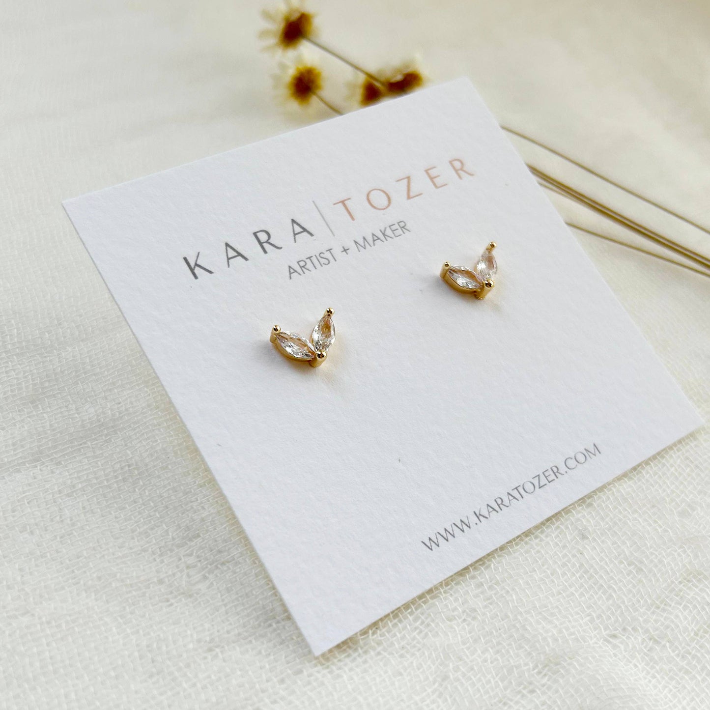 Double Marquise Studs