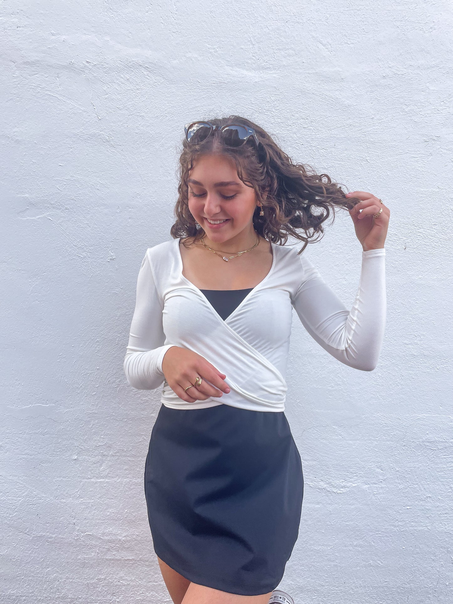 V Neck Wrap Top