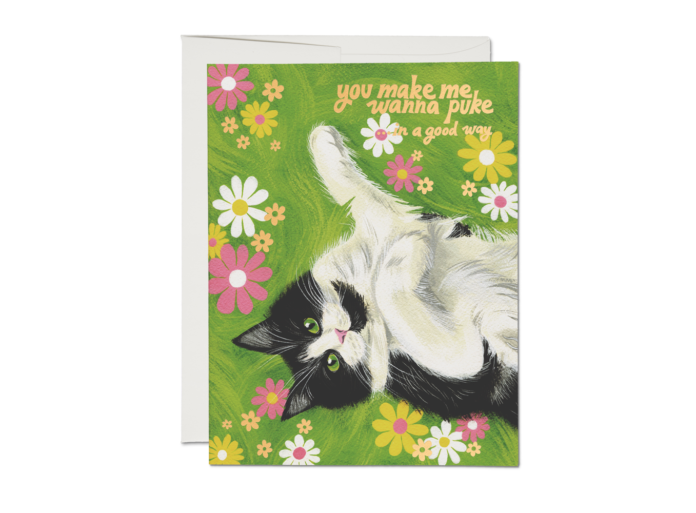 Kitty and Flowers Card