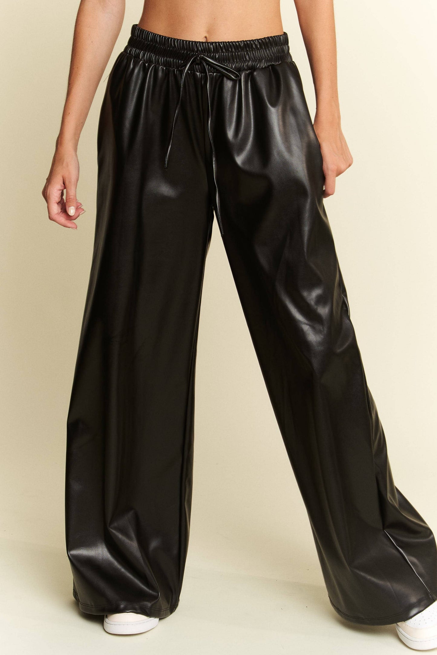 Leather Wide Leg Pants