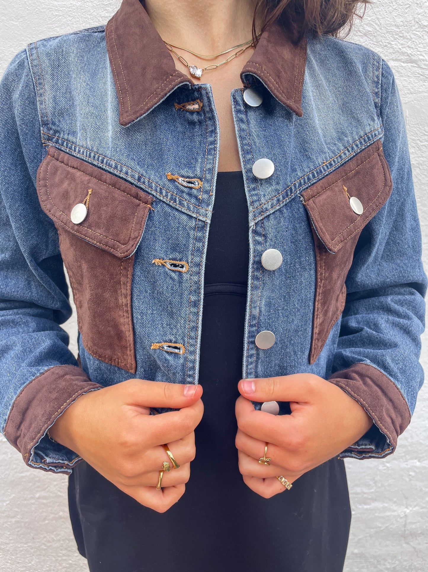 Suede and Denim Jacket