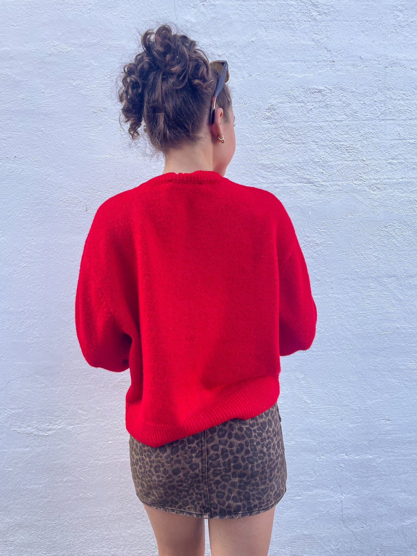 Leopard Denim Skirt