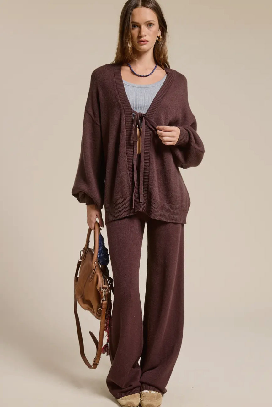 Cardigan and Pants Lounge Set