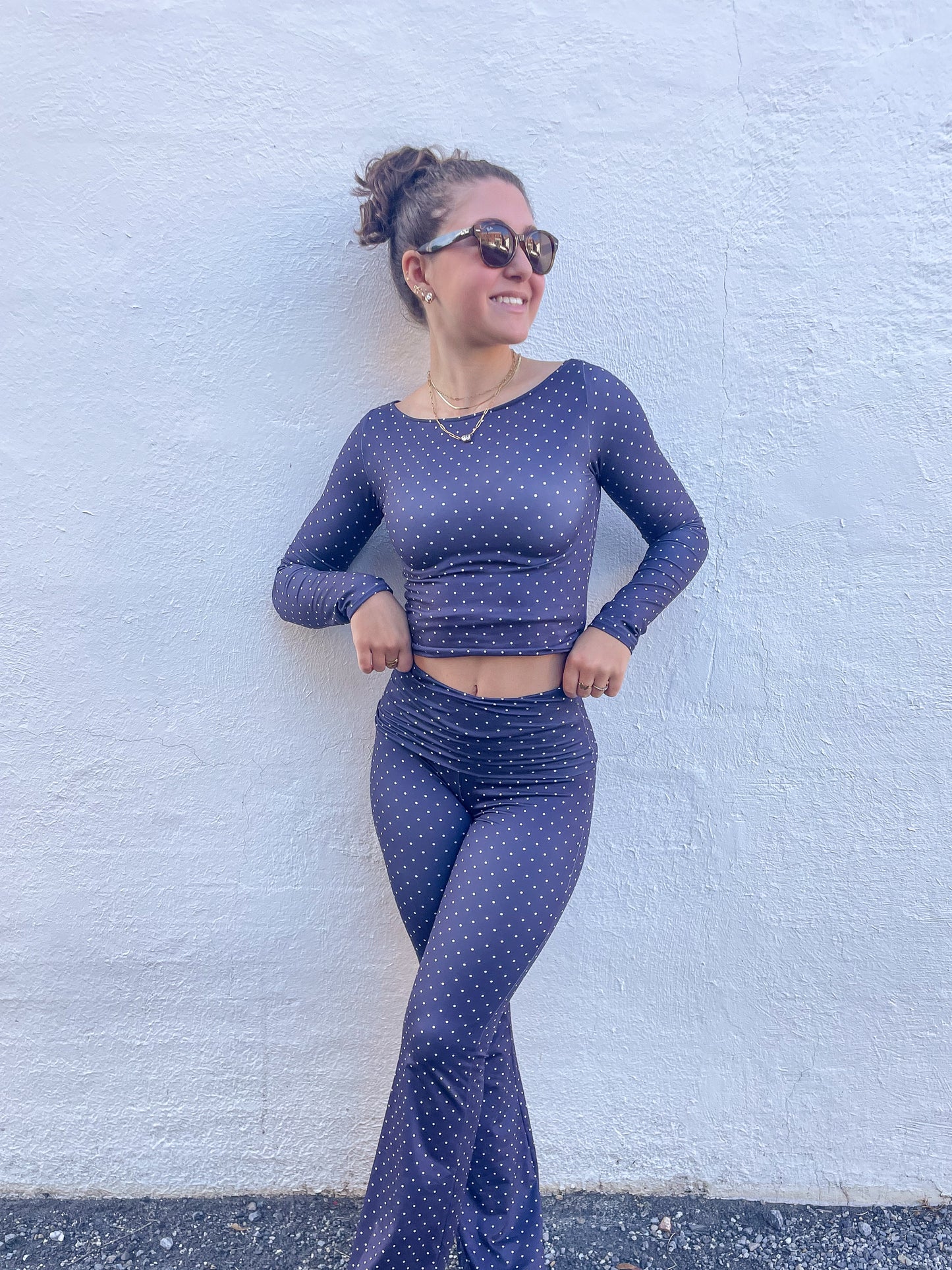 Polka Dot Flare Leggings