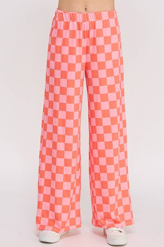 Checkered Straight Pants