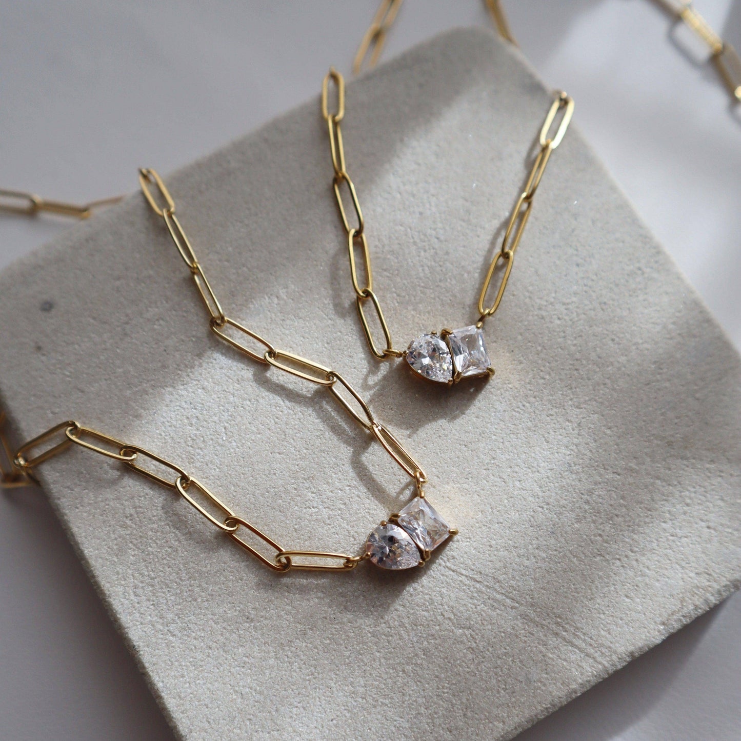 Diamond Paperclip Necklace