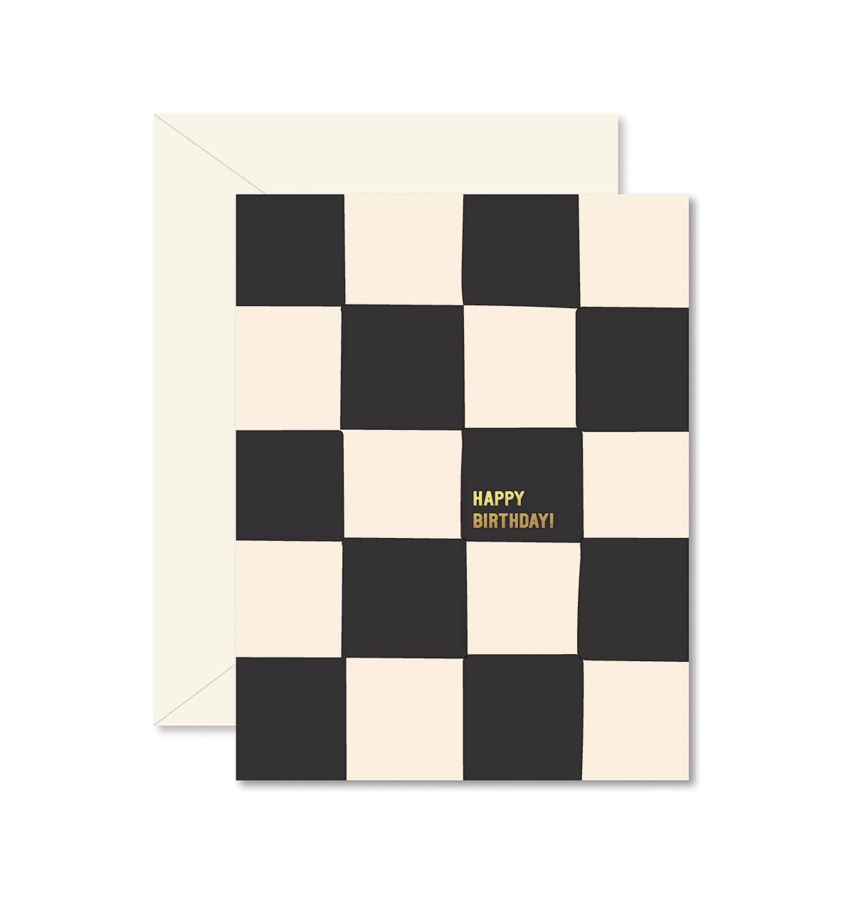 B&W Checkered Birthday Card