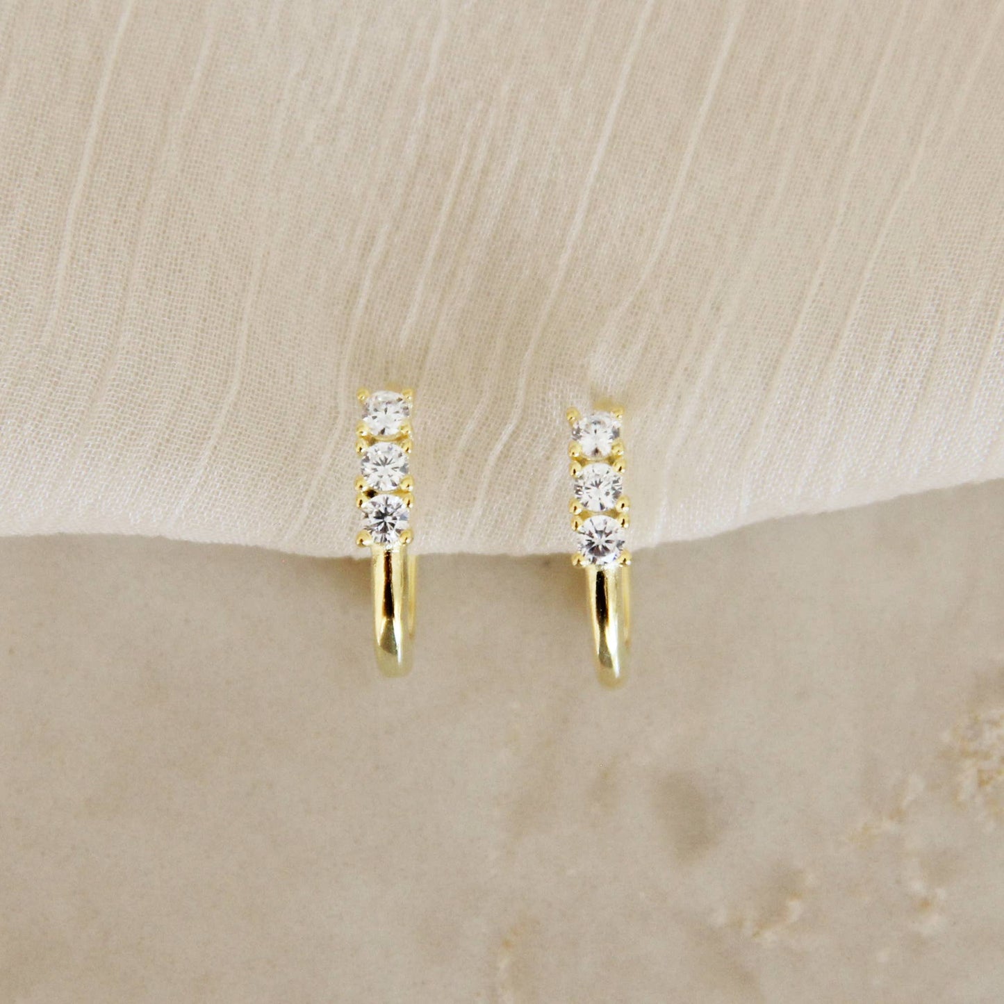 Oval Diamond Hoops