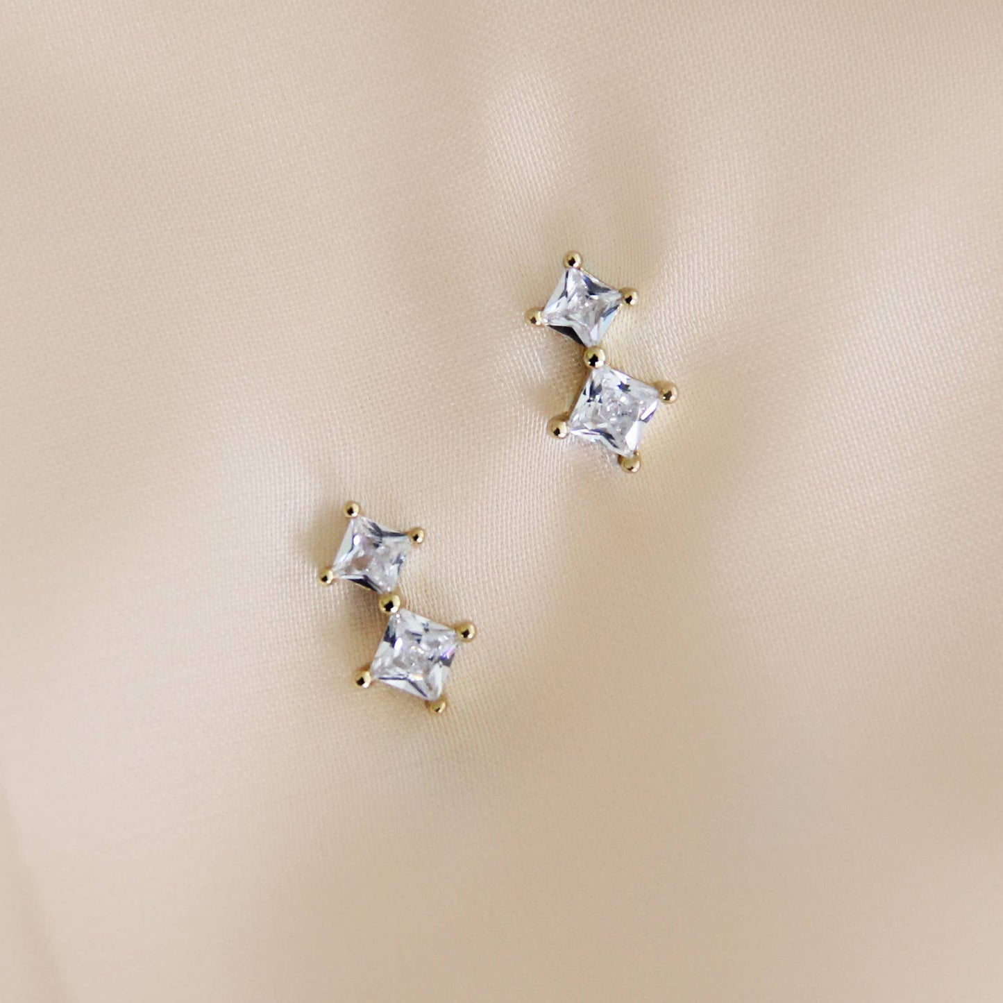Double Diamond Studs