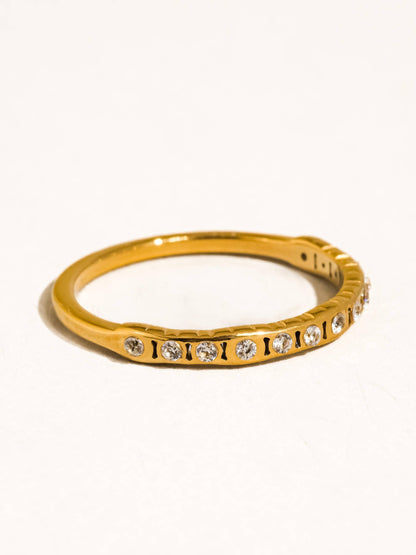 Thin Diamond Banded Ring