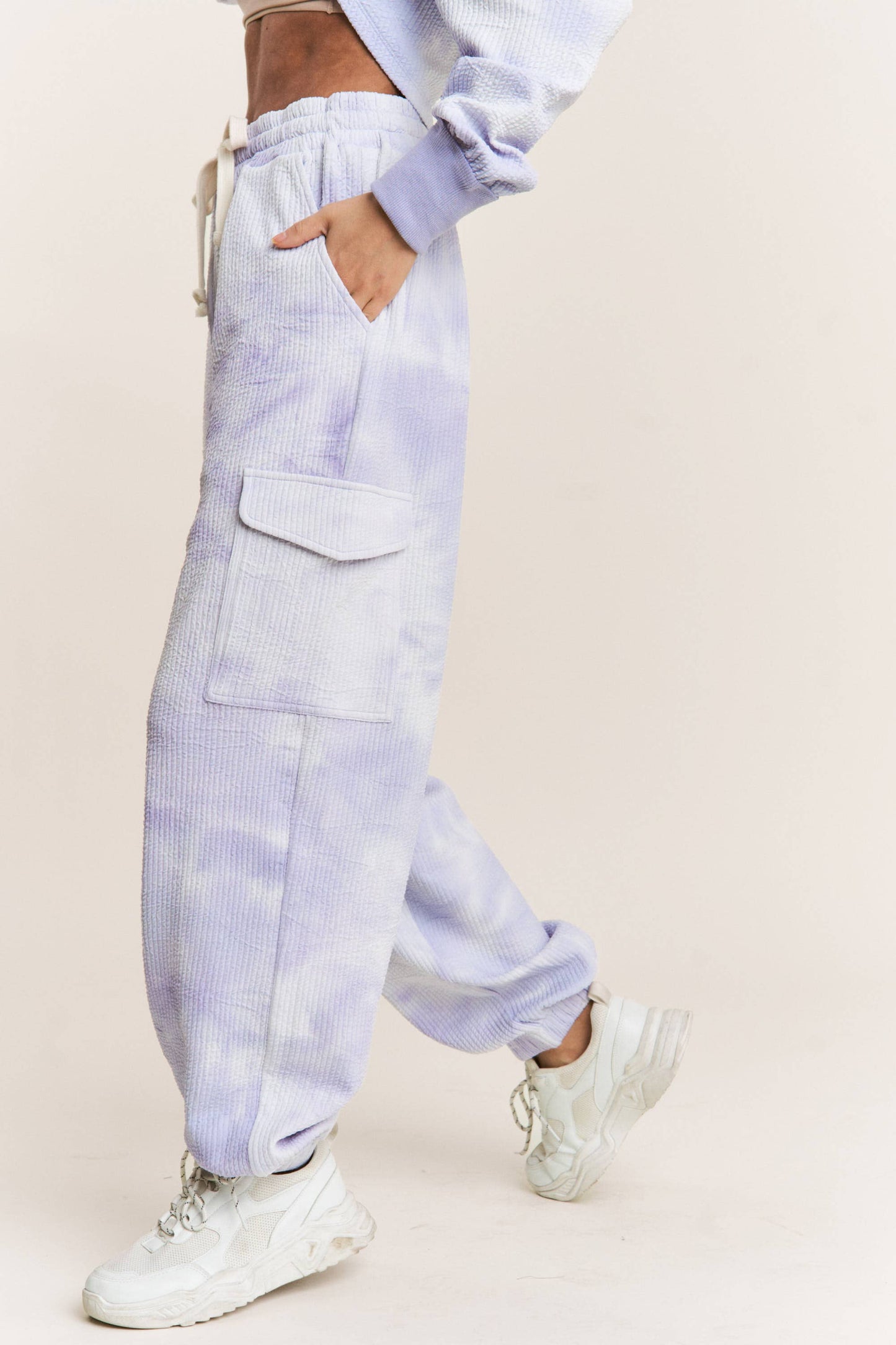 Tie-dye Sweat Pants: Lavender