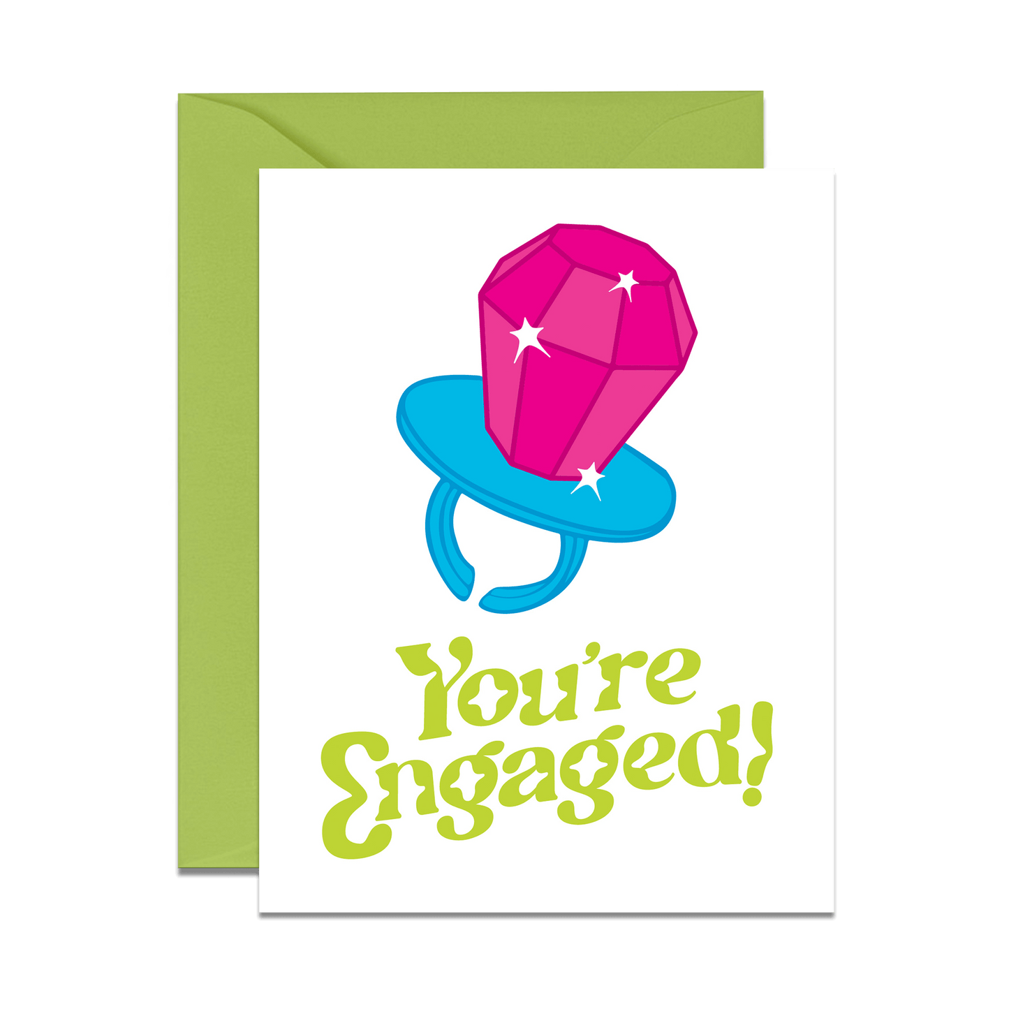 Engaged Ring Pop Card