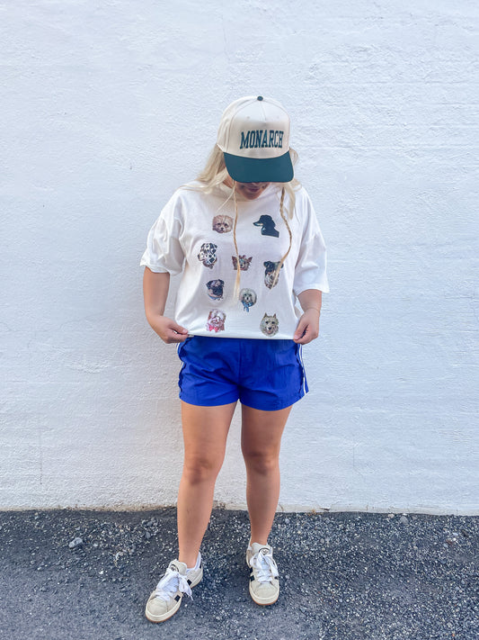 Blue Lace Trim Shorts