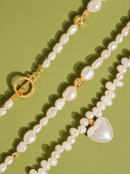 Agape Pearl Heart Choker