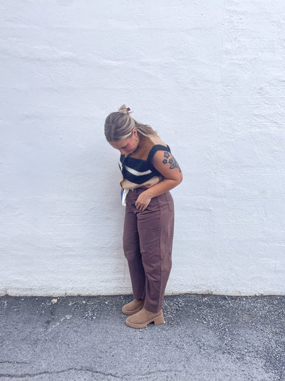 Brown Barrel Jeans
