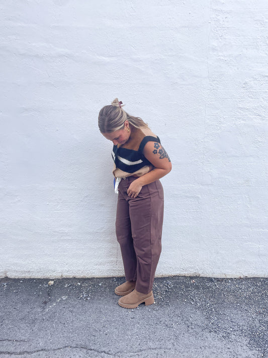Brown Barrel Jeans