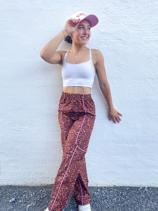 Leopard Track Pants