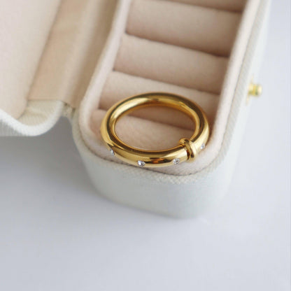 Studded Diamond Ring
