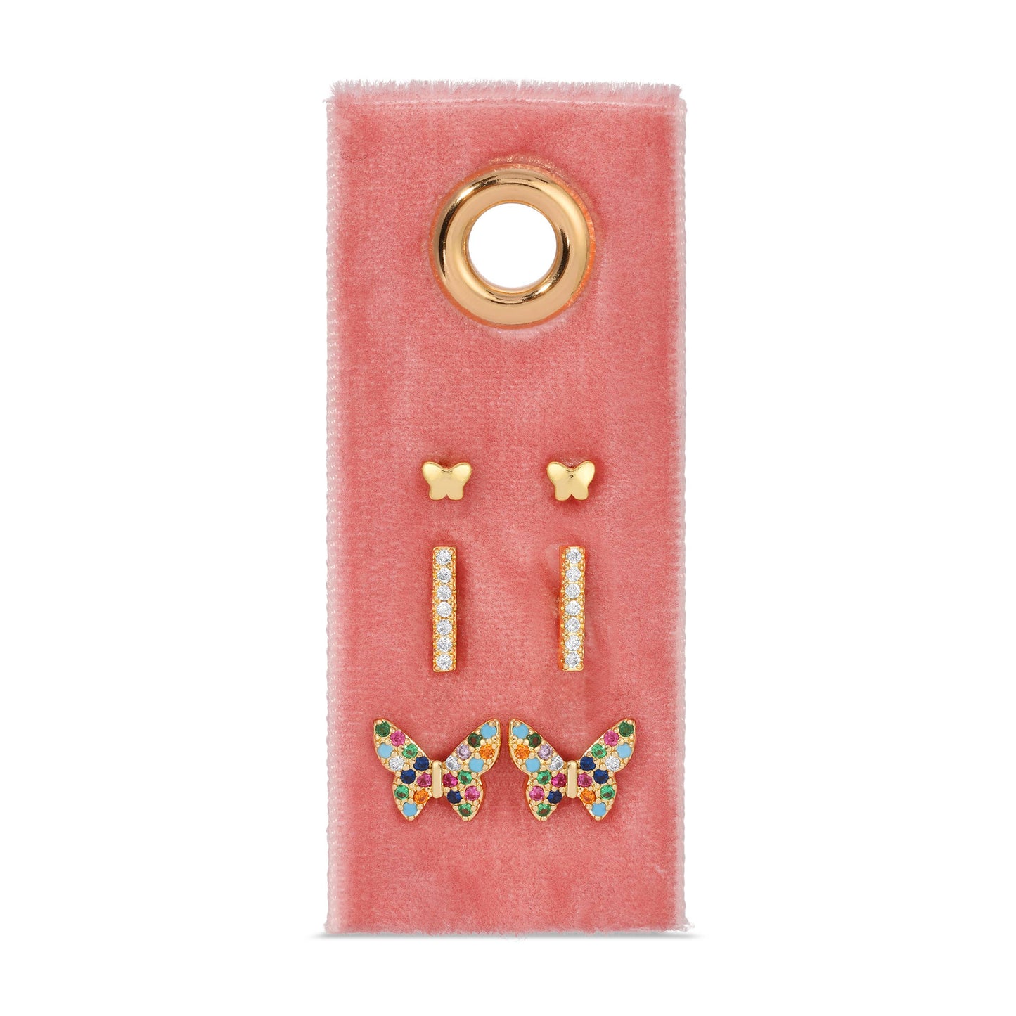 Butterfly Velvet Stud Set