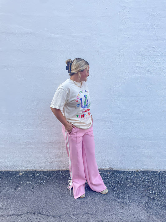 Pink Bow Track Pant