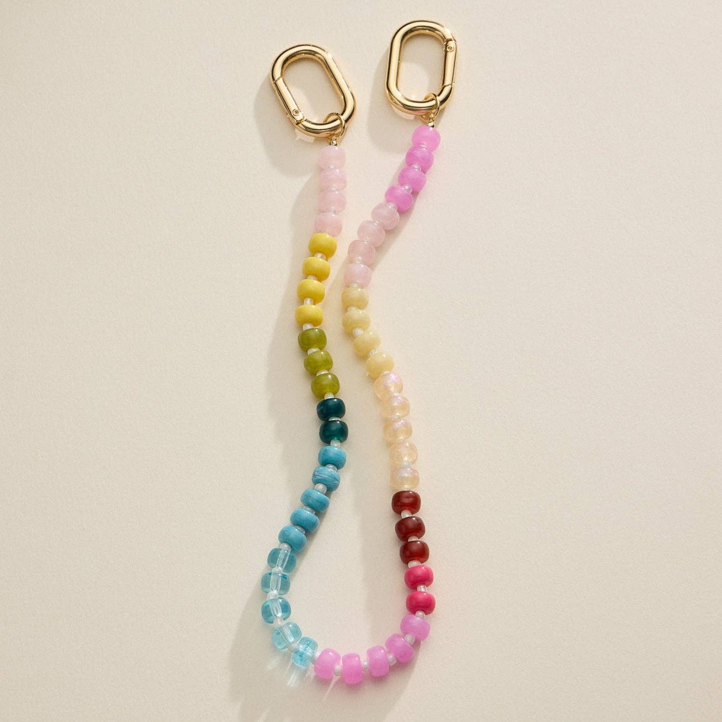 Multicolored Beaded Keychain