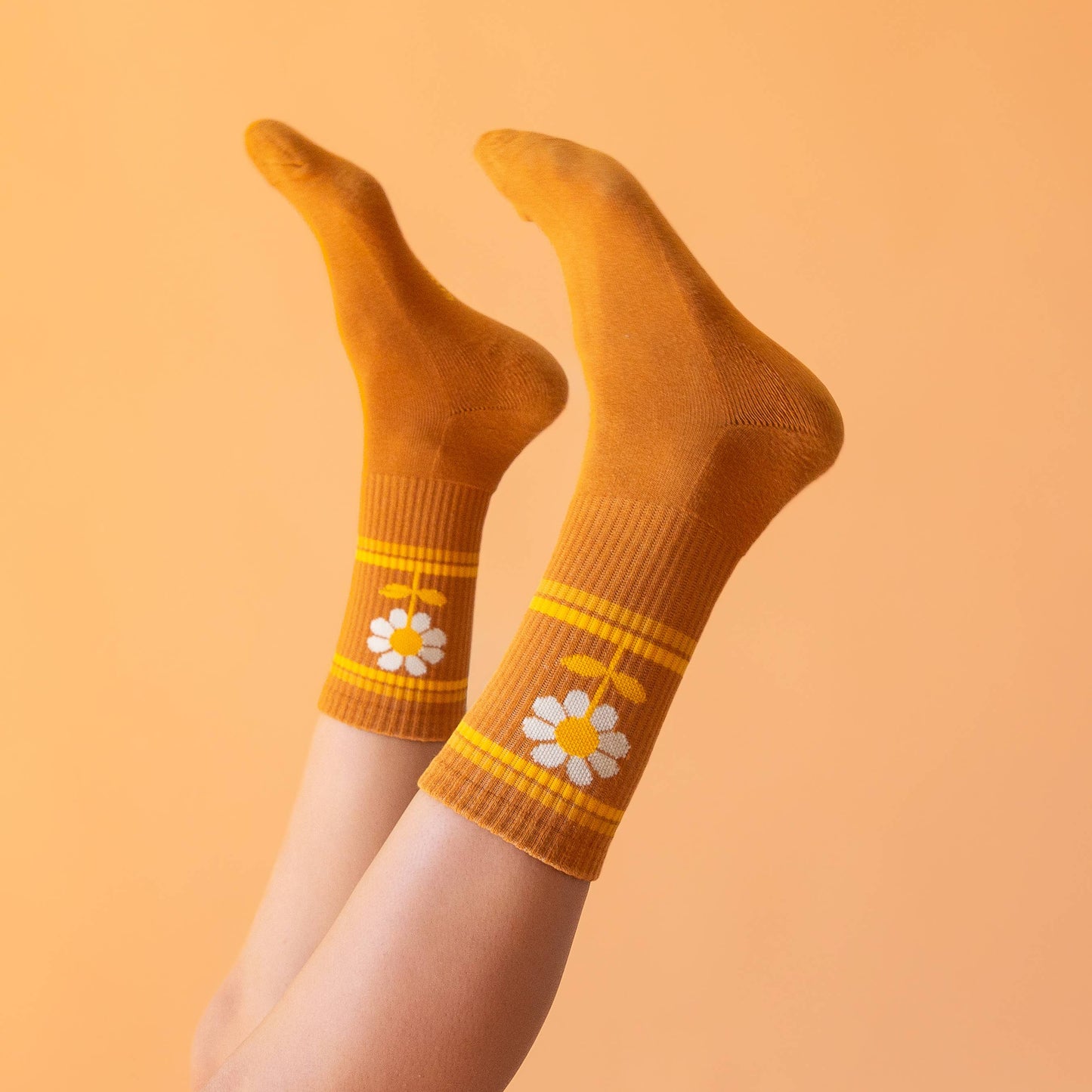 Retro Flower Crew Socks