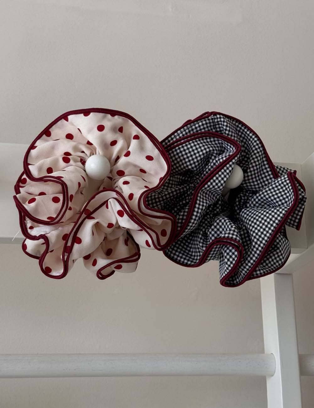 Black Gingham Scrunchie