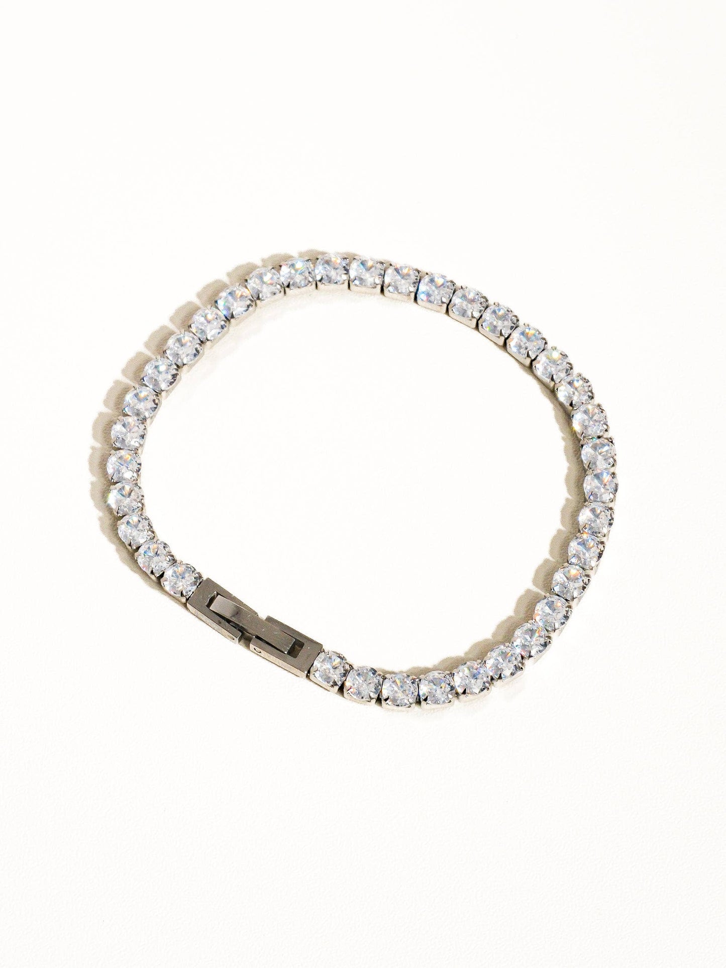 Rounded Diamond Link Bracelet