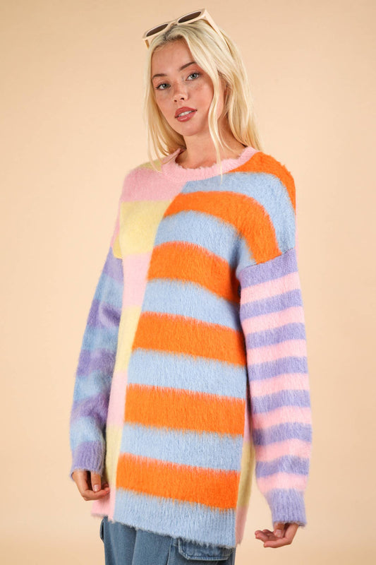 Striped Knit Sweater
