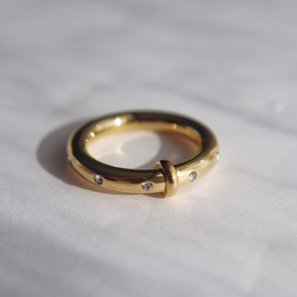 Studded Diamond Ring