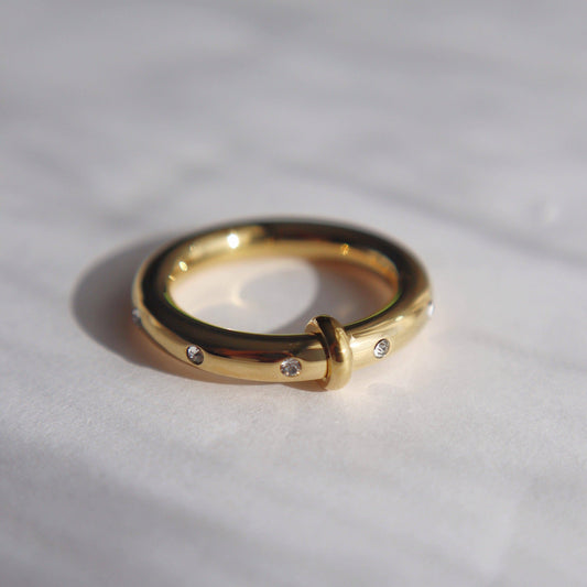 Studded Diamond Ring