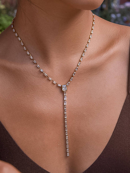 Diamond Y Necklace
