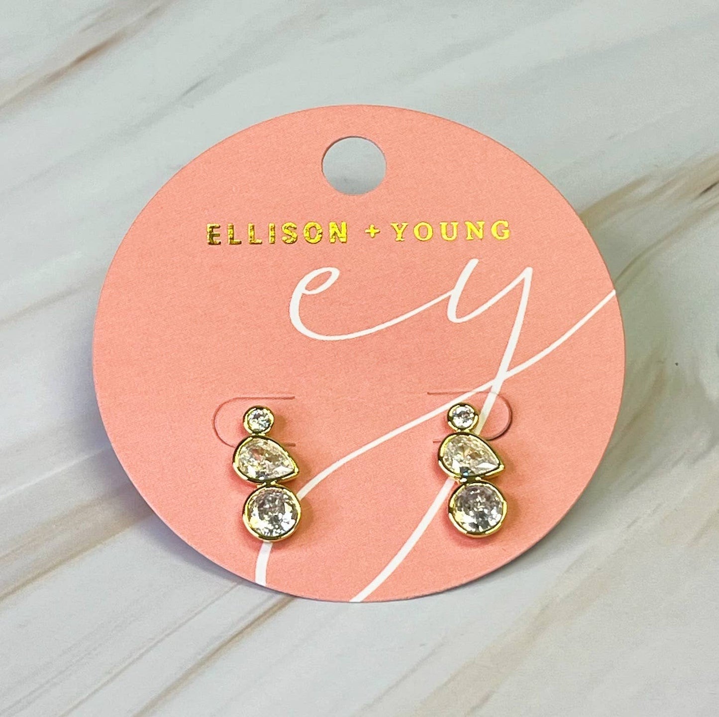 Trio Stone Earrings