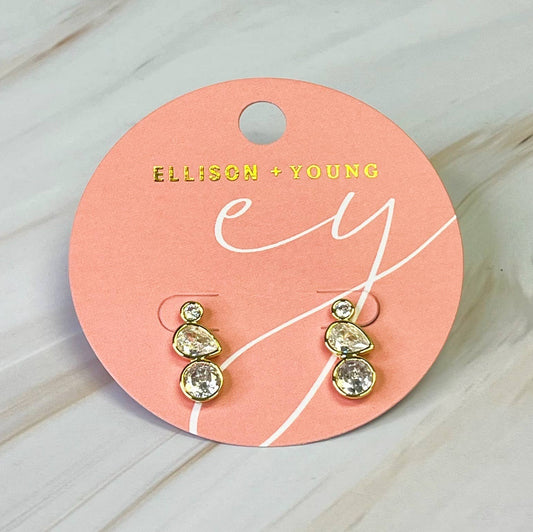 Trio Stone Earrings