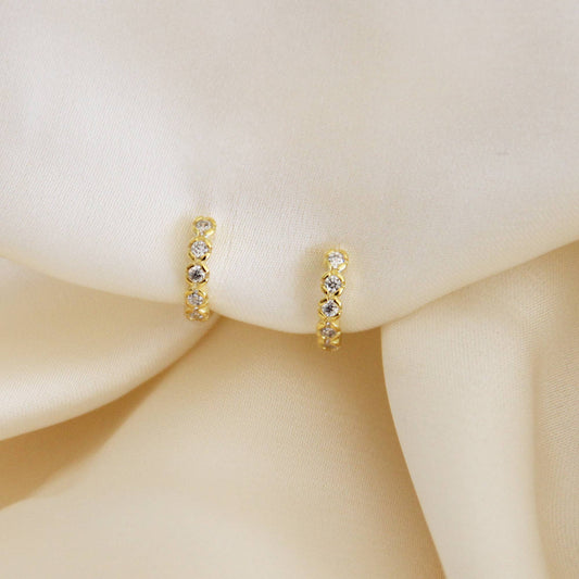 Mini Diamond Hoops