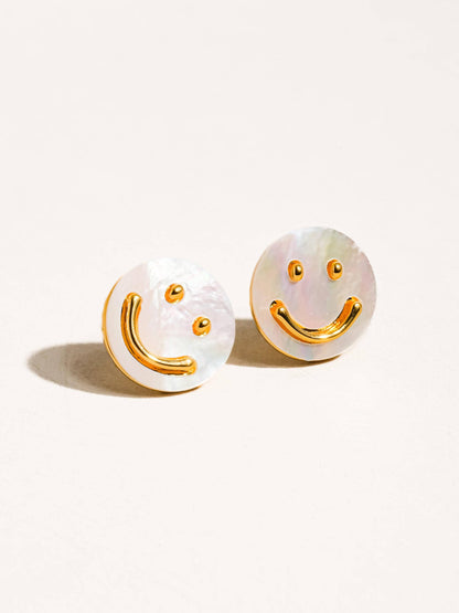 Cecil Smiley Face Studs