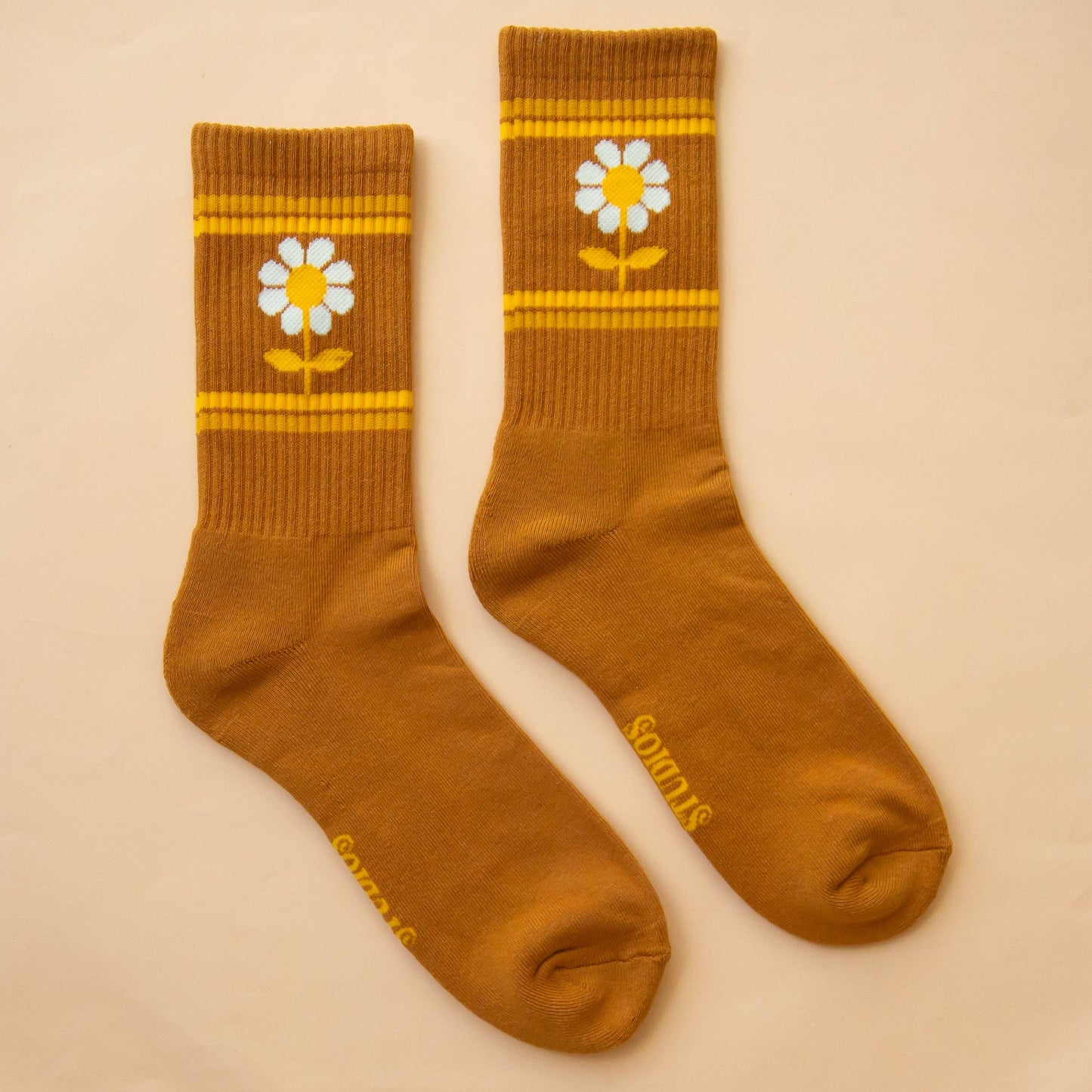 Retro Flower Crew Socks