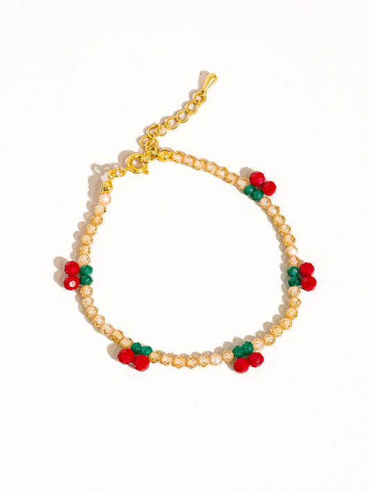 Beaded Cherry Bracelet