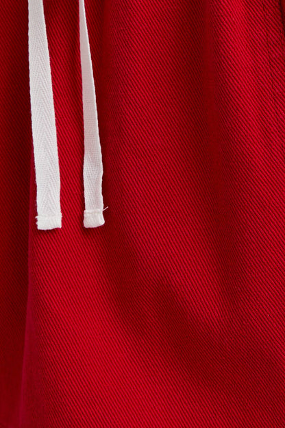 Red Canvas Skort
