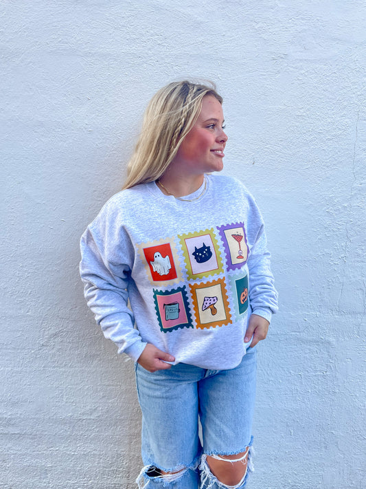 Halloween Stamps Sweatshirt