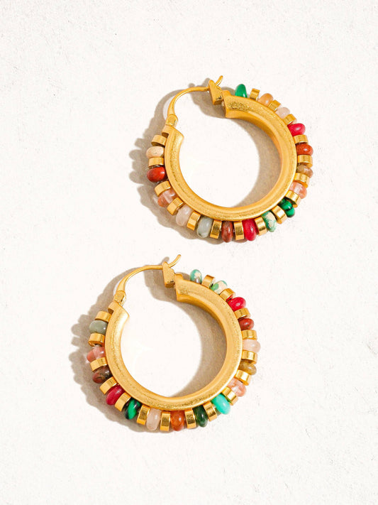 Beaded Hoop Earrings