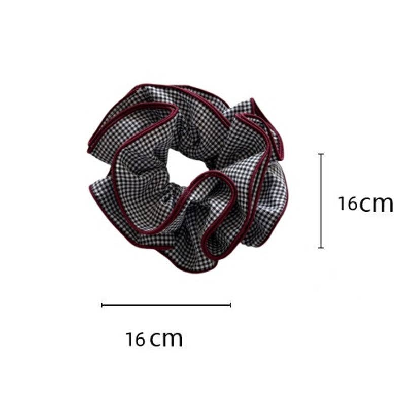 Black Gingham Scrunchie