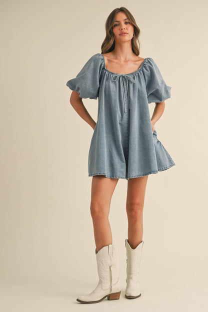 Denim Babydoll Romper