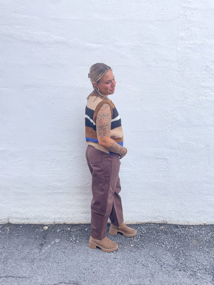 Brown Barrel Jeans