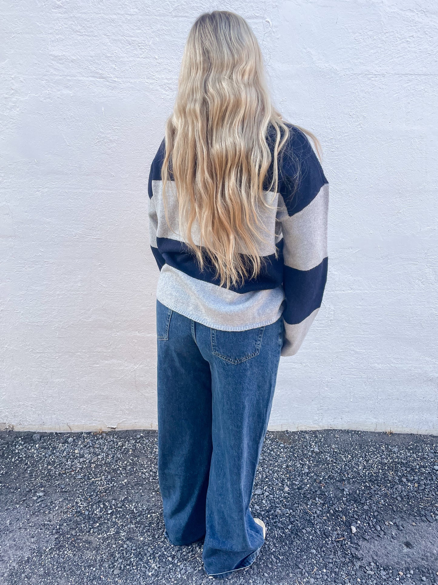 Striped Polo Sweater