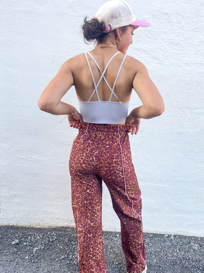 Leopard Track Pants
